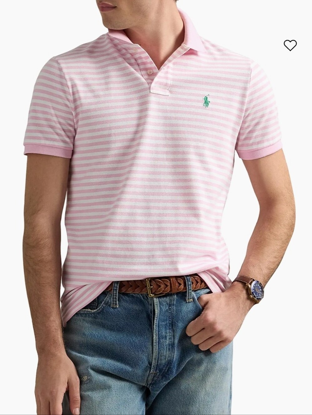Polo Ralph Lauren FIRE! NWT! Classic Fit Striped Mesh Polo Shirt. Sz Sm. R2S!